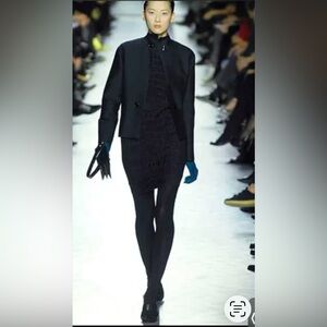 Yves Saint Laurent Runway Alpaca Silk Wool Dress. Made In Italy.